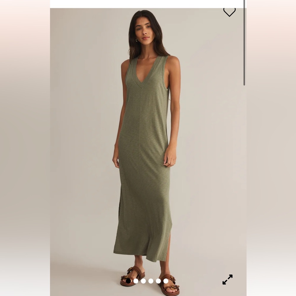 Palisades Midi Dress Z Supply Avocado Size small